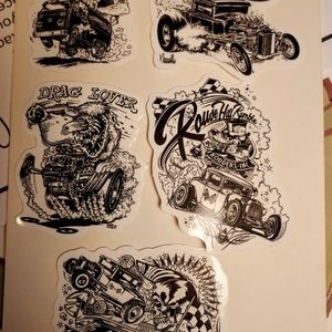 NWOT Bundle of 5 Drag Racing Vinyl Stickers